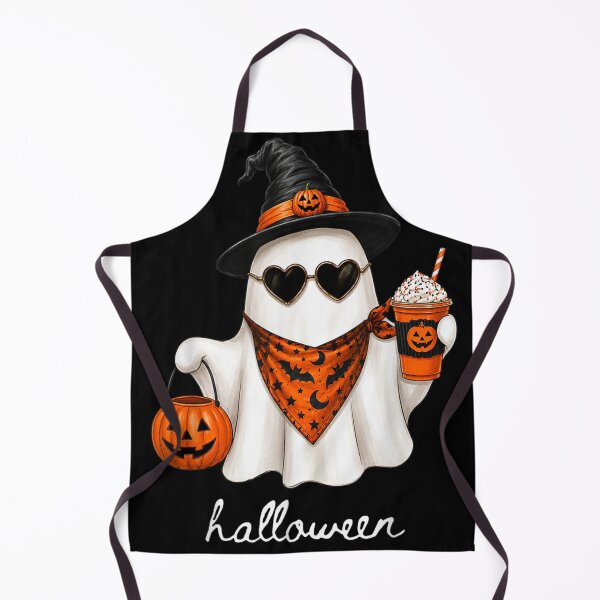 Item preview, Cute Ghost Witch Holding Pumpkin Spice Drink Happy Halloween Costume Design designed and sold by GalenoHenley.