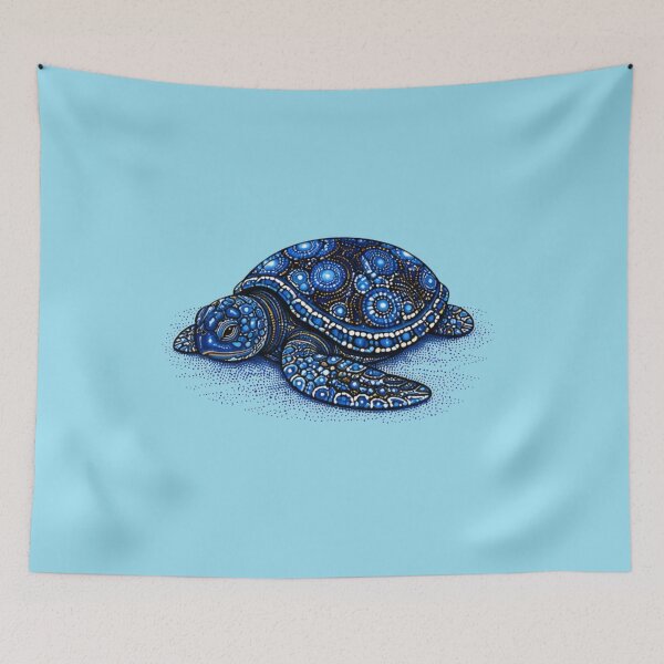 Item preview, Resting Sea Turtle | Ocean Midnight Artwork designed and sold by Zaru Art Studio.
