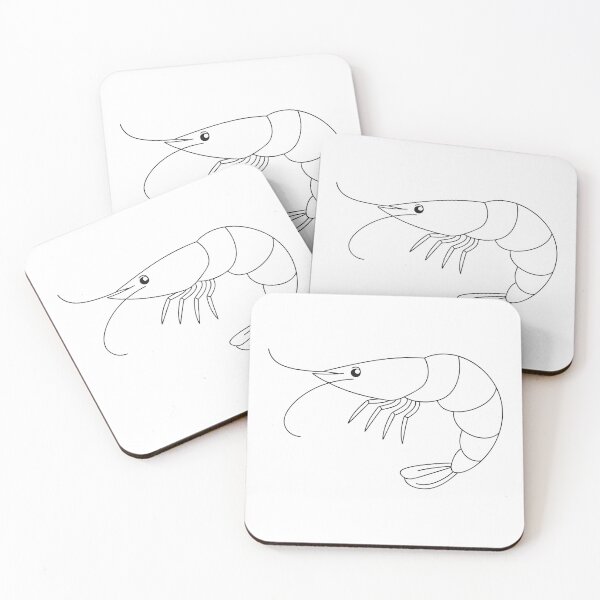 Item preview, Shrimp Elegant 2 Line Art Gift designed and sold by OneLine Studio.