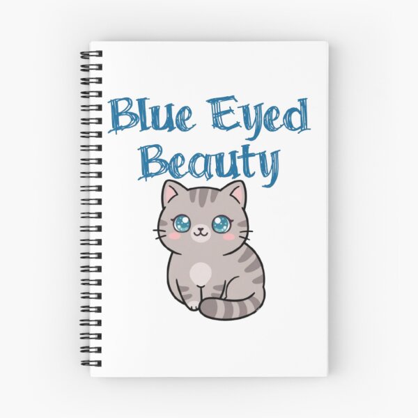 Item preview, Cute Kawaii Tabby Cat with Blue Eyes - Blue Eyed Beauty designed and sold by PrintforDesign.