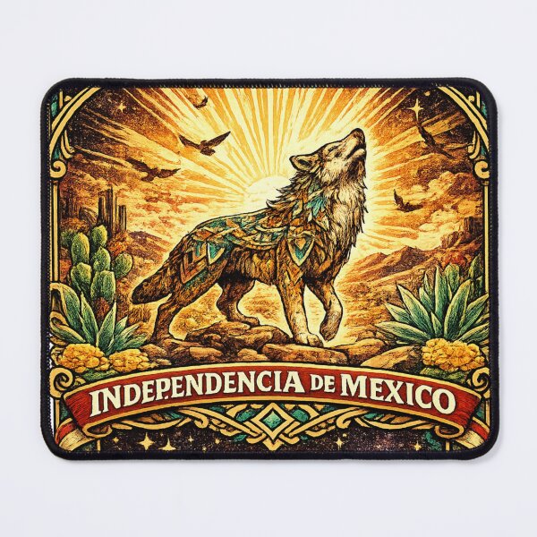 Item preview, Born Free Wolf | Independencia de Mexico Vintage Patriotic Artwork designed and sold by irfanshikh.