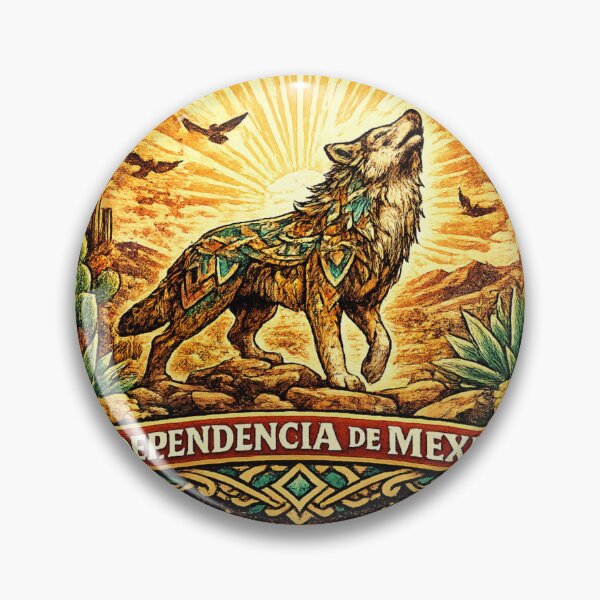 Item preview, Born Free Wolf | Independencia de Mexico Vintage Patriotic Artwork designed and sold by irfanshikh.
