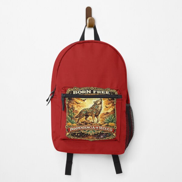 Item preview, Born Free Wolf | Independencia de Mexico Vintage Patriotic Artwork designed and sold by irfanshikh.