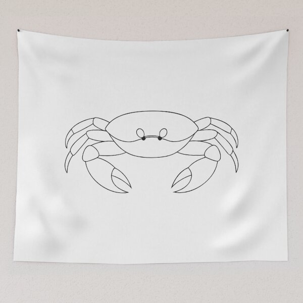 Aperçu de l'œuvre Crabe Friendly 1 Line Art Cadeau créée et vendue par OneLine Studio.
