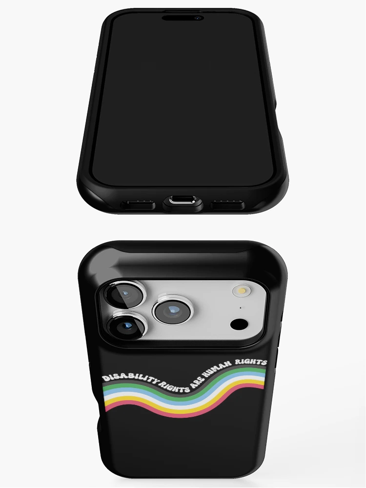 Thumbnail 3 of 4, iPhone Case, Disability Rights are Human Rights Flag designed and sold by Rucrative5698.