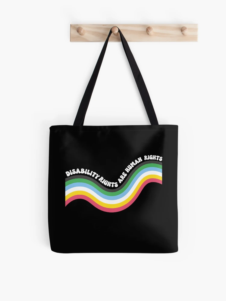 Thumbnail 1 of 2, Tote Bag, Disability Rights are Human Rights Flag designed and sold by Rucrative5698.