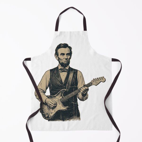 Item preview, Abraham Lincoln Playing Electric Guitar Vintage Rock Musician Art designed and sold by raedattia.