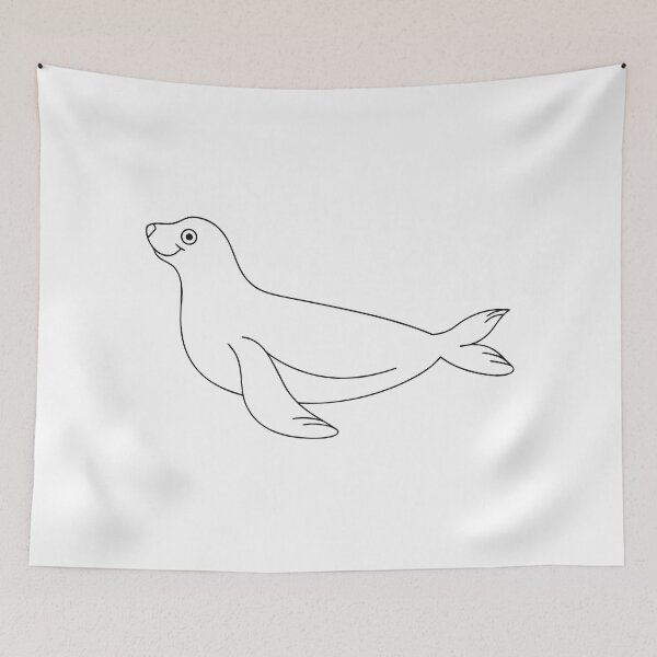 Item preview, Regalo de Foca Friendly 2 Line Art designed and sold by OneLine Studio.