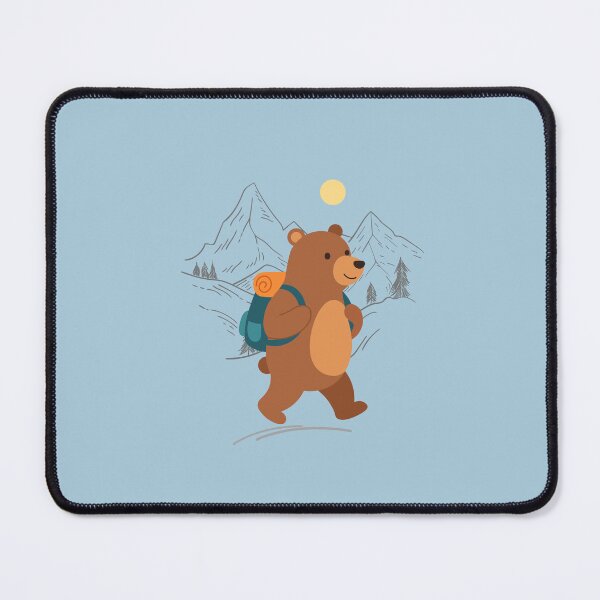 Item preview, Hiking Bear - Cute Outdoor Adventure designed and sold by AnulaArt.
