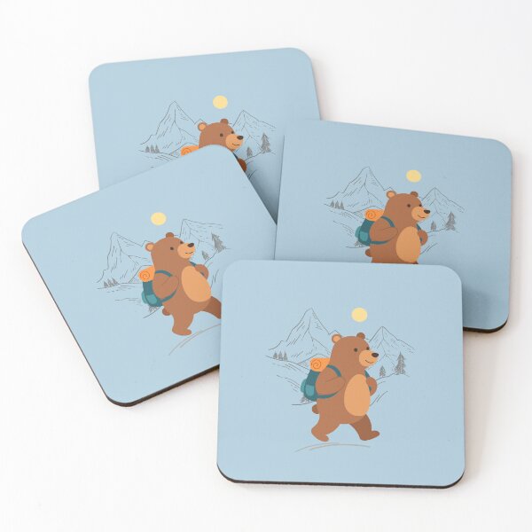 Item preview, Hiking Bear - Cute Outdoor Adventure designed and sold by AnulaArt.