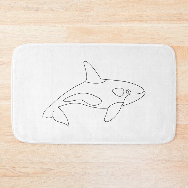 Item preview, Orca Friendly 2 Line Art Gift designed and sold by OneLine Studio.