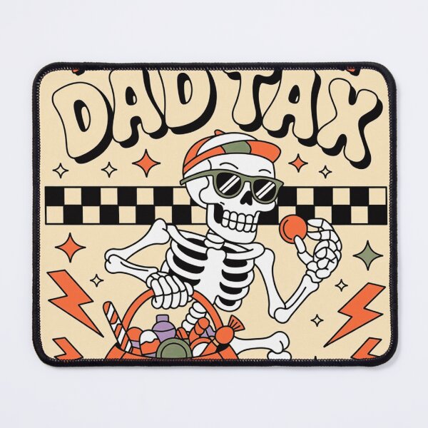 Item preview, Halloween Dad Tax Skeleton with Candy Pumpkin Bucket designed and sold by Keirdunslow44.