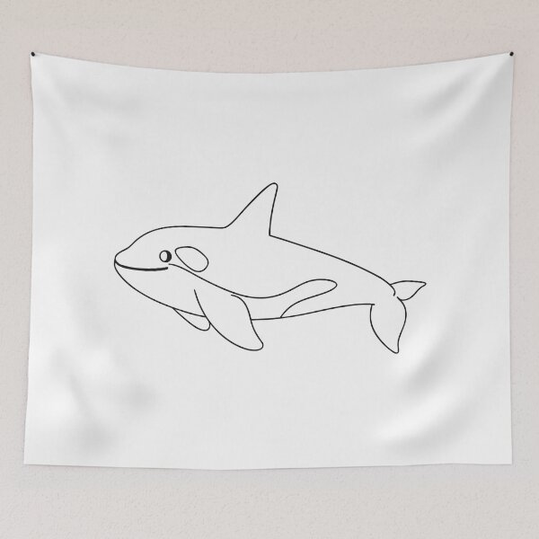 Item preview, Orca Friendly 1 Line Art Gift designed and sold by OneLine Studio.