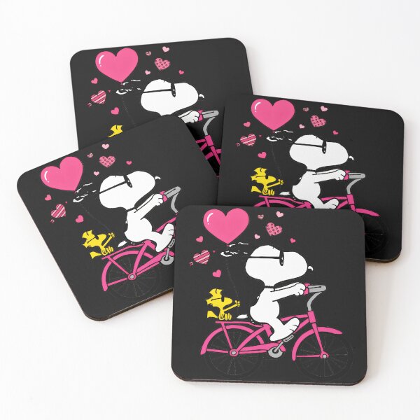 Item preview, Snoopy Woodstock Peanuts Valentine Love Bike Ride designed and sold by NovaNeal.