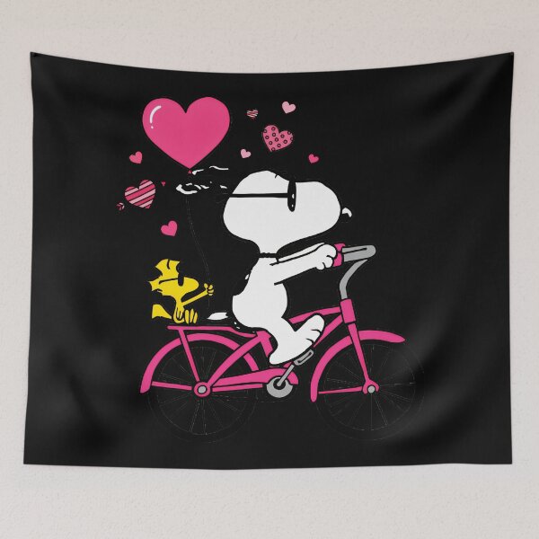Item preview, Snoopy Woodstock Peanuts Valentine Love Bike Ride designed and sold by NovaNeal.