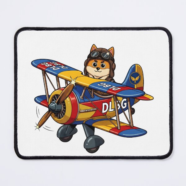 Item preview, DLBG Fox Aviator - Vintage Biplane Retro Art designed and sold by DLBG-STORE.