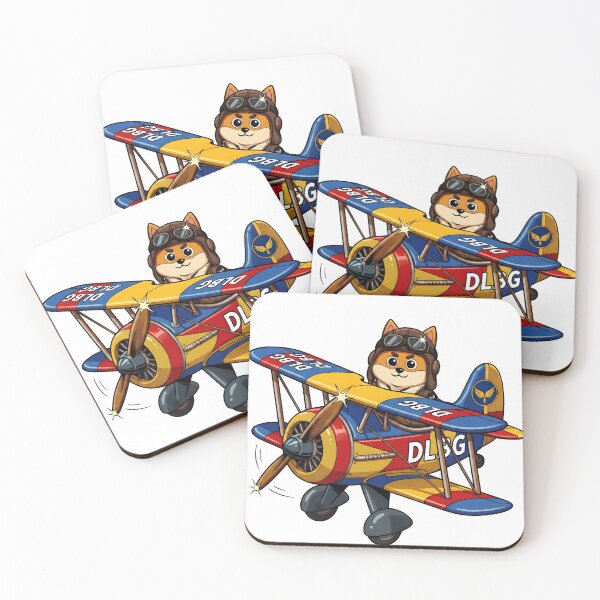 Item preview, DLBG Fox Aviator - Vintage Biplane Retro Art designed and sold by DLBG-STORE.