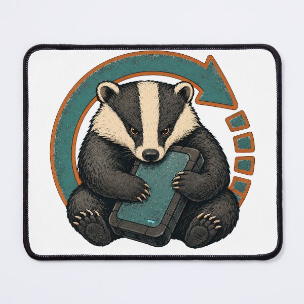 Item preview, Backup Badger – Data Backup Creature designed and sold by yagniikd-.