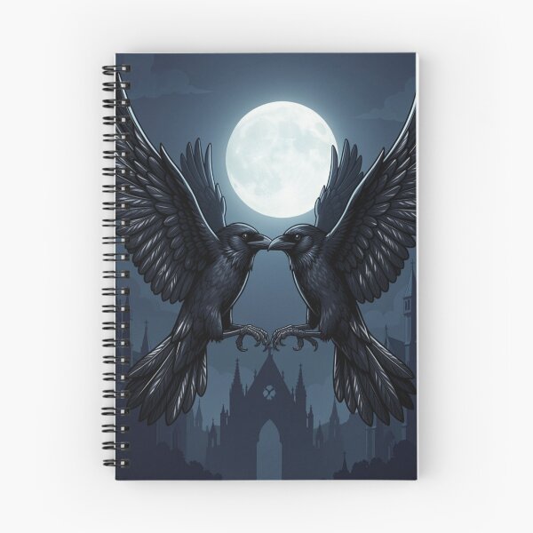 Item preview, Raven Heart | Gothic Love Birds Illustration designed and sold by JanjjaSoulInk.