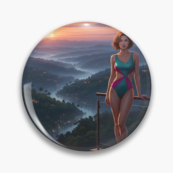 Item preview, Valley View Mountain Sunrise Poolside Aesthetic designed and sold by GraphixKing999.