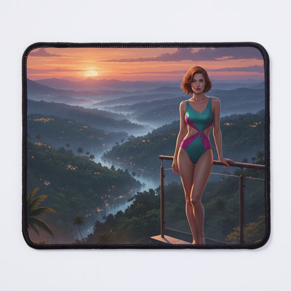 Item preview, Valley View Mountain Sunrise Poolside Aesthetic designed and sold by GraphixKing999.