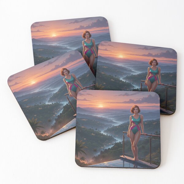 Item preview, Valley View Mountain Sunrise Poolside Aesthetic designed and sold by GraphixKing999.