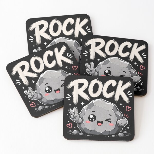 Item preview, Cute Kawaii Rock Character Peace Sign Happy Geology Cartoon Friend designed and sold by DuneHaicna.