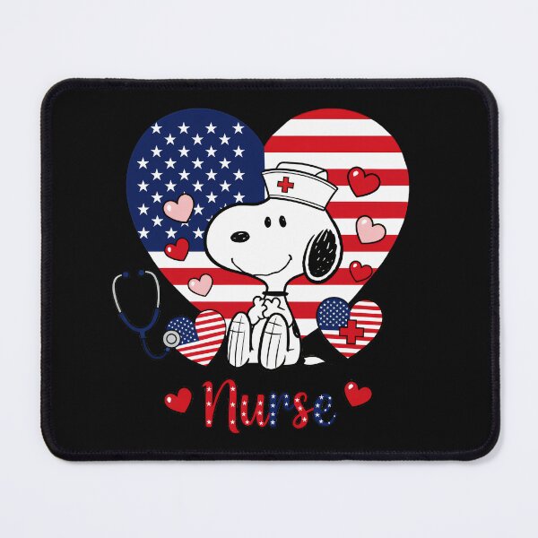 Item preview, Snoopy Nurse American Flag Heart Nursing Professional designed and sold by NovaNeal.