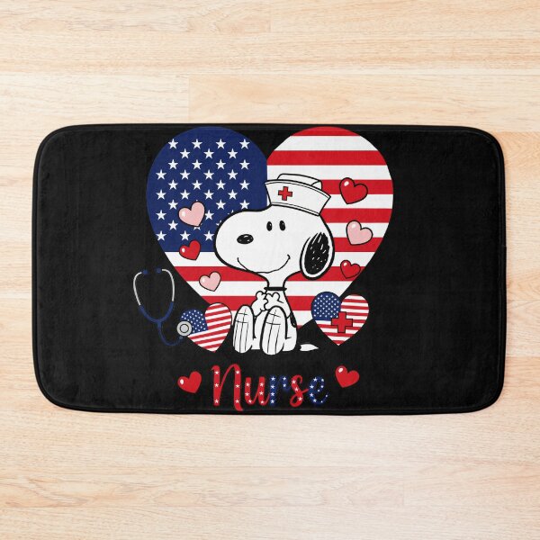 Item preview, Snoopy Nurse American Flag Heart Nursing Professional designed and sold by NovaNeal.