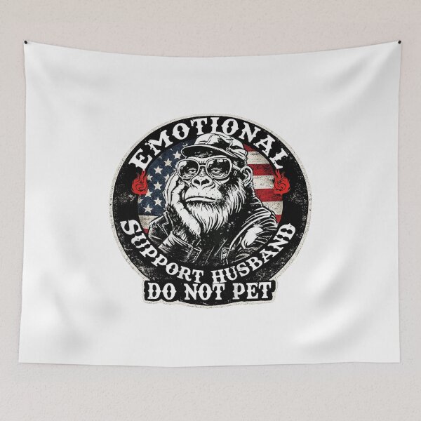 Item preview, Emotional Support Husband Do Not Pet Funny Monkey designed and sold by Detinpenlea55.