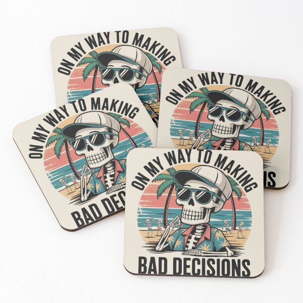 Item preview, On My Way to Making Bad Decisions Vacation Skeleton designed and sold by Keirdunslow44.