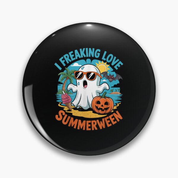 Item preview, I Freaking Love Summerween Cute Ghost Beach Halloween Ice Cream Fun designed and sold by DuneHaicna.
