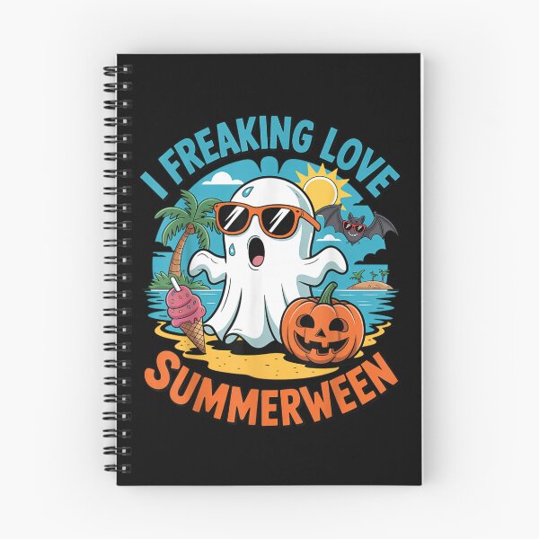 Item preview, I Freaking Love Summerween Cute Ghost Beach Halloween Ice Cream Fun designed and sold by DuneHaicna.