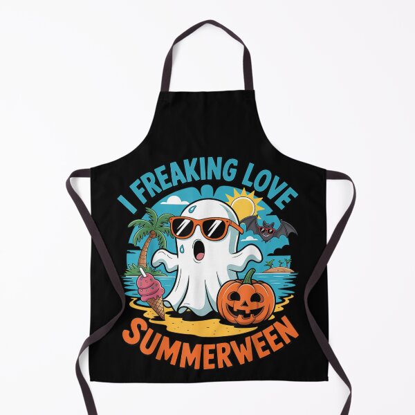 Item preview, I Freaking Love Summerween Cute Ghost Beach Halloween Ice Cream Fun designed and sold by DuneHaicna.
