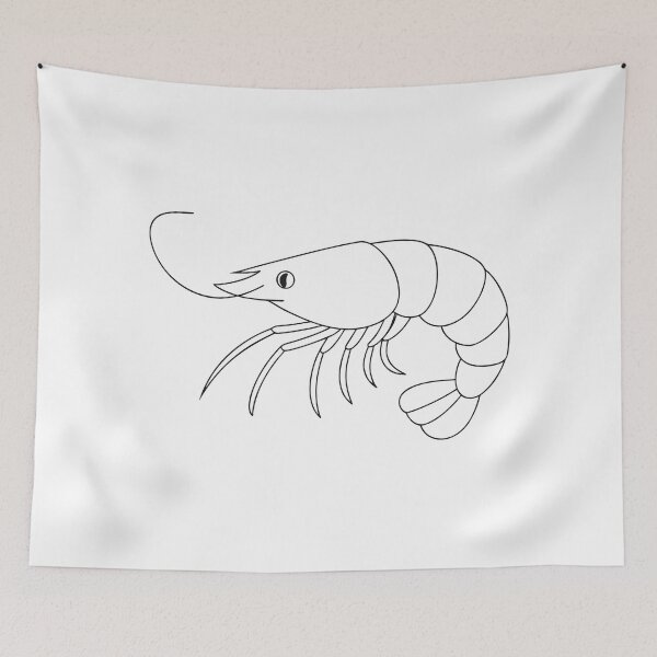 Item preview, Shrimp Friendly 1 Line Art Gift designed and sold by OneLine Studio.