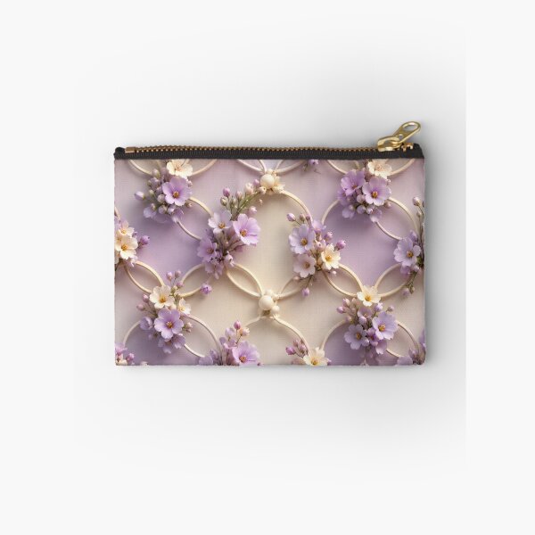 Item preview, Lavender Floral Lattice Mesh Pattern designed and sold by IntelliMindDesigns.