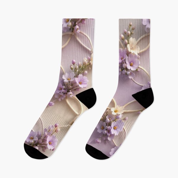 Item preview, Lavender Floral Lattice Mesh Pattern designed and sold by IntelliMindDesigns.