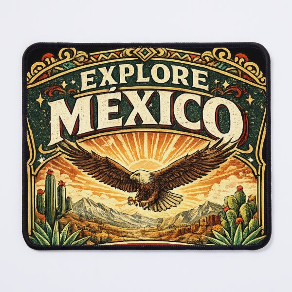 Item preview, Explore Mexico Eagle Vintage Independence Day 1810 Retro Mexican Travel T-Shirt designed and sold by irfanshikh.