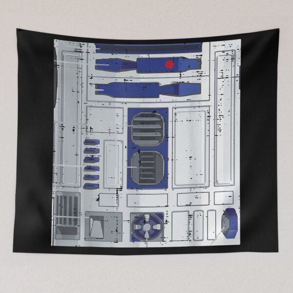 Item preview, Retro Blue Astromech Droid Panel Sci Fi Galaxy Inspired Minimal Design designed and sold by DuneHaicna.