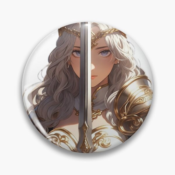 Item preview, Celestial Knight Princess | Elegant Fantasy Warrior with Golden Armor | Anime Style designed and sold by Pigmentra.