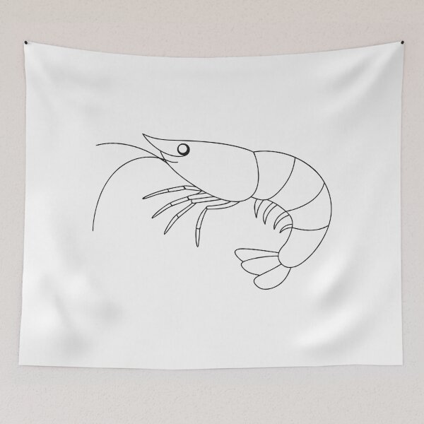 Item preview, Shrimp Friendly 2 Line Art Gift designed and sold by OneLine Studio.