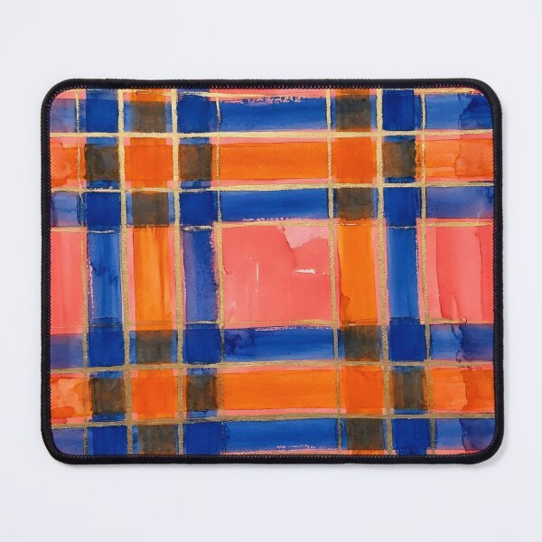 Item preview, Blue Orange Plaid Pattern designed and sold by GraphicsClub.