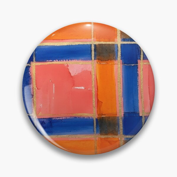 Item preview, Blue Orange Plaid Pattern  designed and sold by GraphicsClub.