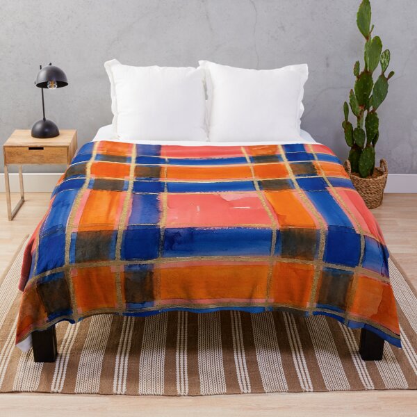 Item preview, Blue Orange Plaid Pattern designed and sold by GraphicsClub.