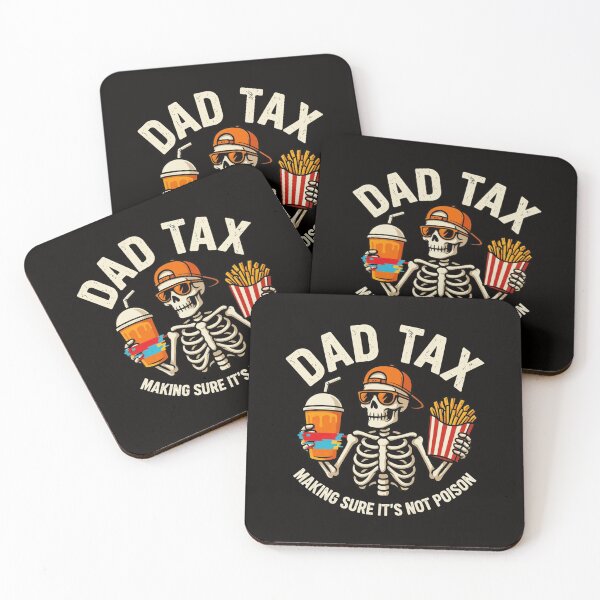 Item preview, Dad Tax Skeleton with Fries and Drink Funny Design designed and sold by Keirdunslow44.