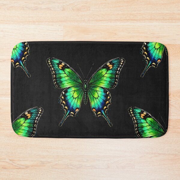 Item preview, Emerald Swallowtail Butterfly Watercolor Art – Colorful Nature Illustration designed and sold by ColorSplash123.