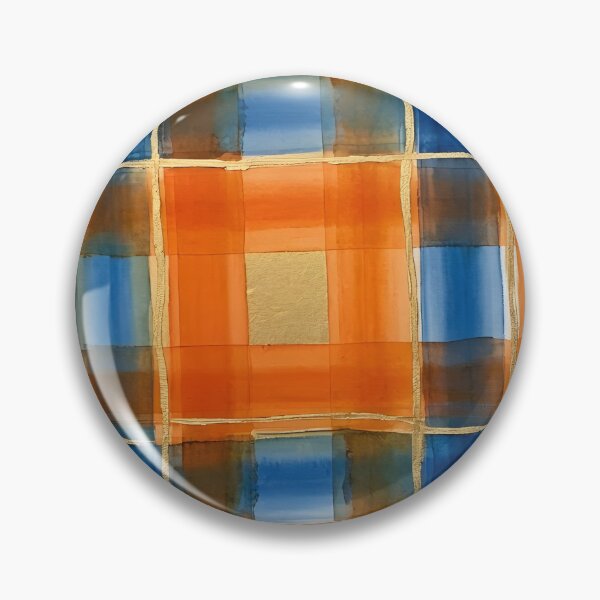 Item preview, Blue Orange Plaid Pattern  designed and sold by GraphicsClub.