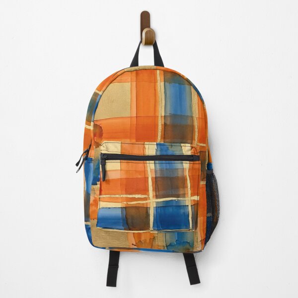 Item preview, Blue Orange Plaid Pattern designed and sold by GraphicsClub.