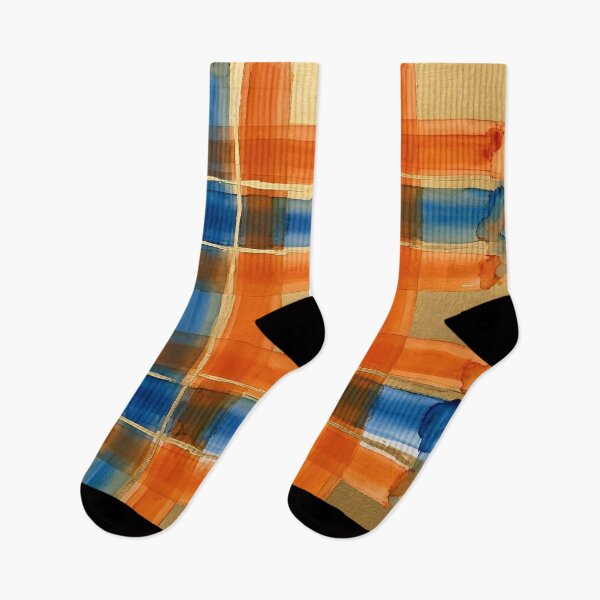 Item preview, Blue Orange Plaid Pattern  designed and sold by GraphicsClub.