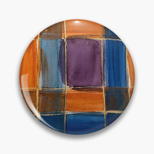 Item preview, Blue Orange Plaid Pattern  designed and sold by GraphicsClub.